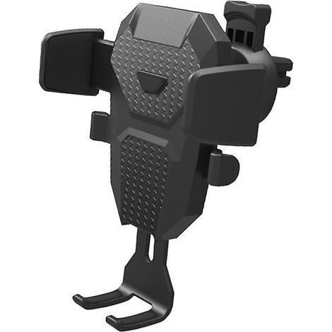 1 Pice (noir) Support Telephone Voiture Grille Aeration, Porte Telephone Voiture Avec Crochet En Mtal, Rotation 360 Fixe Voiture Telephone, Un Cl (1/5)