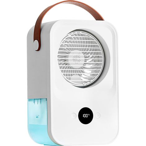 Enfriador de Aire Portátil 3 en 1 con Tanque 650ml y Batería USB-C, Ventilador Silencioso con 4 Velocidades – Ideal para Oficina y Terraza (1/5)