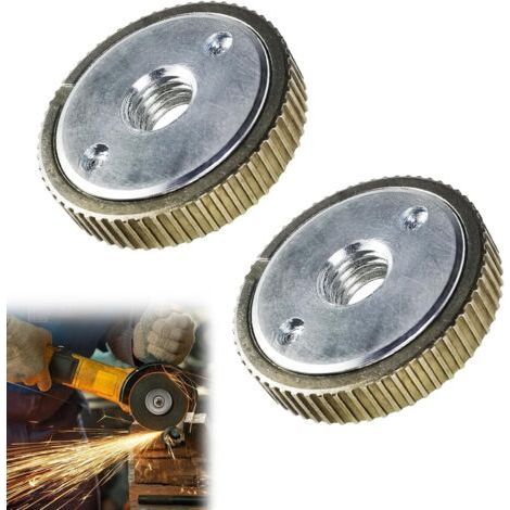 Kit d'écrous à dégagement rapide M14 (2 pièces) pour meuleuses d'angle avec filetage, compatibles avec les meuleuses d'angle Hitachi, AEG, Black & Decker, Makita, Dewalt et Flex.-Chrom (1/5)