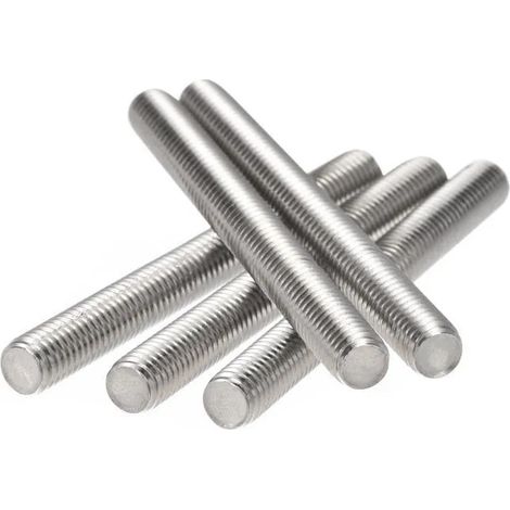 Lot de 5 Tige filetée, M8 x 80 mm, Acier inoxydable 304, Filetage à droite, Fixation assemblage (1/5)