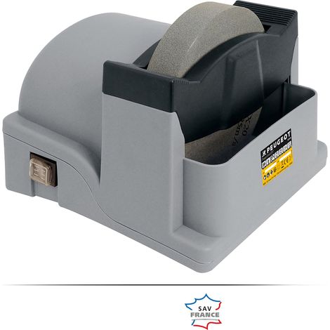 Peugeot – Aiguiseuse à eau 200 mm – Puissance 90 W – Vitesse 160 tr/min – Meule en corindon pour coupe nette – Modèle ENERGYGrind-200
