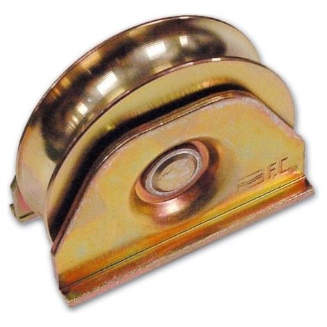 RUOTA X CANCELLI SUPP. APERTO FC332 Ø 80MM GOLA U (1/2)