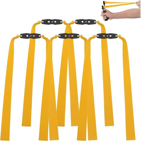 Set di 5 elastici per fionda in gomma, elastici professionali per fionda da caccia, elastici flessibili in lattice per catapulta, elastici di ricambio adatti per fionda (1/5)