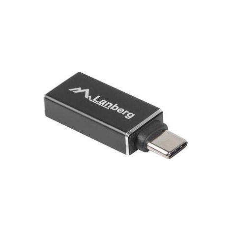 Adaptador Lanberg USB tipo C (hembra) - USB-A (hembra) 3.1 negro (1/2)