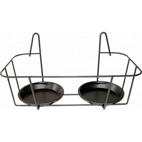 Support de pots mural - L 18,7 x l 34 x H 18,6 cm - Gris - Livraison gratuite