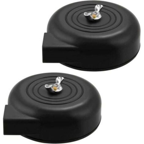 Lot de 2 filtres à air - Filetage 20 mm - Pour compresseur d'air - Noir (1/4)