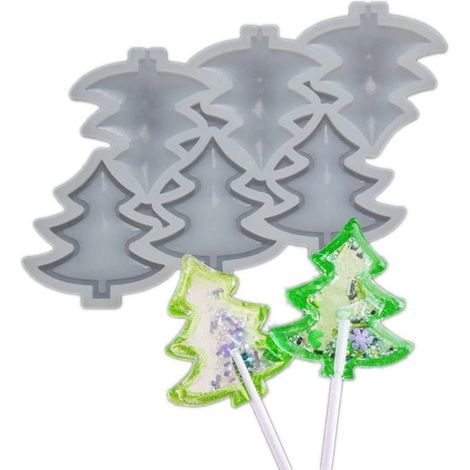 Molde de silicona para árboles de Navidad de isomalt (1/3)