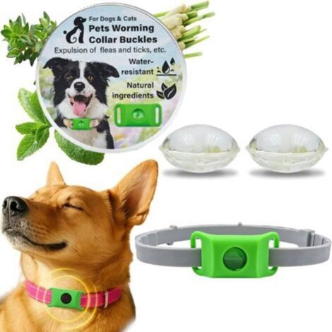 Collier anti-puce et tique naturel chien – Pendentif répulsif huiles essentielles – Avec 2 capsules – Sans chimie (1/5)