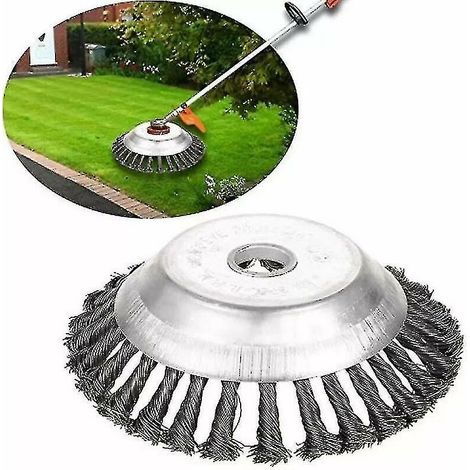 MINE pouces fil d'acier roue tondeuse tête mauvaises herbes brosse outil de jardin coupe gazon brosse tondeuse à gazon (1/2)