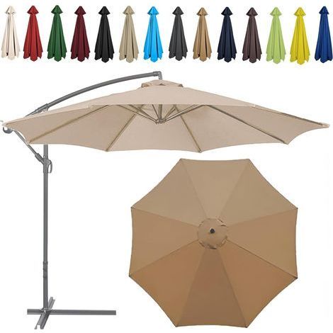 (Color:Khaki)Auvent De Remplacement Pour Parasol, 2 M, 6 Baleines, Tissu De Rechange Pour Parasol, Toile De Rechange Pour Parasol Remplacez L'ancien Auvent Auvent De Rechange (1/5)
