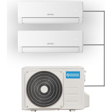 Olimpia Splendid, Aryal Dual 14 con Unità Interna Alyas S2, Climatizzatore 10.000+12.000 BTU/h Multisplit Inverter, tre stadi di Filtrazione, Gas R32, Classe A++, Wireless Control incluso (1/5)