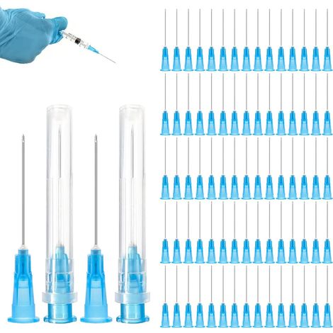 Lot de 200 tubes de distribution en acier inoxydable 23 g 0,6 x 25 mm pour liquides de recharge, accessoires de dosage pour recharges de liquide, tubes de recharge pour l'industrie, les loisirs et le (1/5)