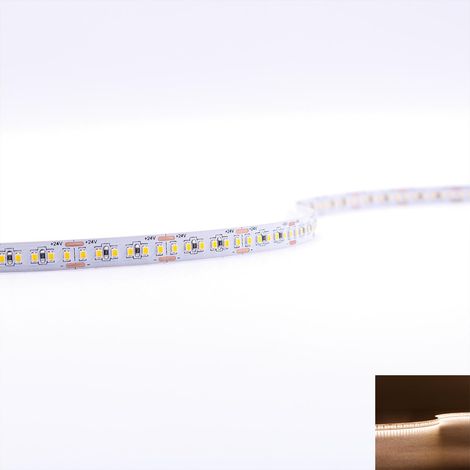 Strip 24V CRI90 LED Streifen 5M 14W/m 240LED/m 8mm - Lichtfarbe: Warmweiß 3000K - Schutzart: IP20 (1/5)