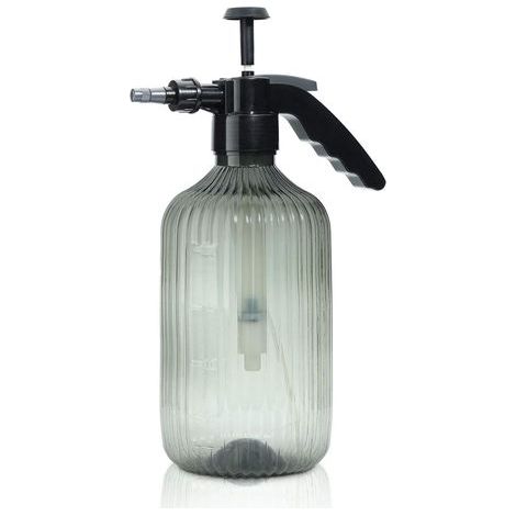 Feiner Sprühnebel-Sprühflasche, aus Kunststoff, Grau, 2-Liter-Kapazität, tragbarer Handdrucksprüher, Oberteil mit Pumpe, leere Gießkanne mit verstellbarer Düse, geeignet für Innen- und Außenbereich so (1/5)