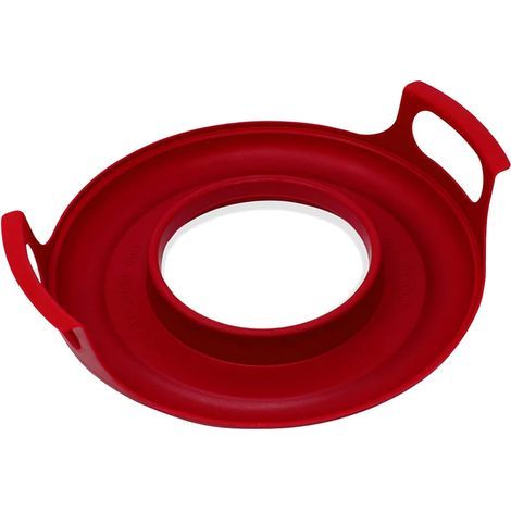 mikrowellengeeigneter Ständer mit Griffen, Spritzschutzschale, für Schüsseln und Teller, für den täglichen Gebrauch (1/5)