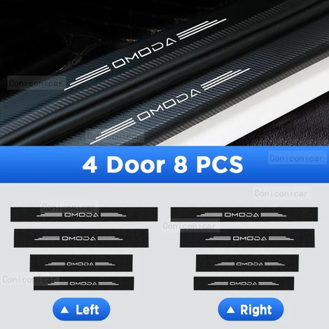 (8 pièces) Seuils de porte de voiture,protections de seuil,autocollants imitation fibre de carbone pour l'intérieur,accessoires pour Chery OMODA C5 2022 2023 (1/3)