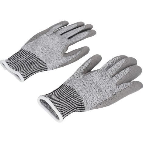 Gants de travail résistants aux coupures niveau F, enduction PU, respirants, pour entretien et jardinage, taille XL (1/5)