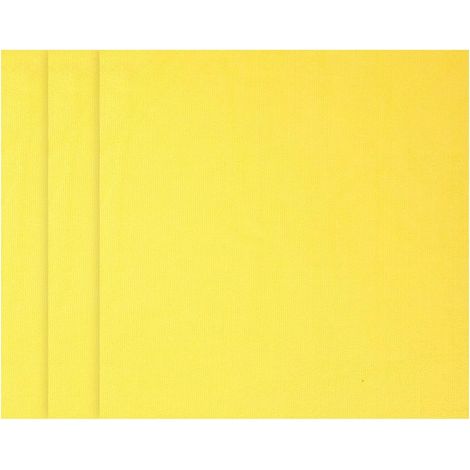 Set of 3 Ultra-Fine Fiber Super Absorbent Cleaning Cloths, Lint-Free, Effective for Car and Kitchen, Yellow, Soft and Safe to Use (1/5)