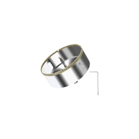 Sega a tazza diamantata da 100 mm con punta di centraggio, punta diamantata per carotaggio per vetro, piastrelle, ceramica, marmo, granito - Crezuo
