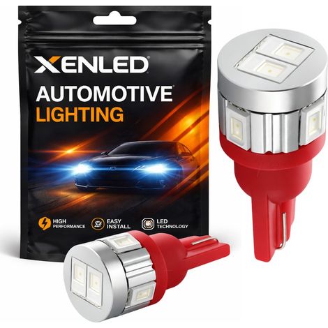 Ampoule 6 LED SG - W5W - Rouge - T10 - LED de signalisation 12V lampe de signalisation (1/5)