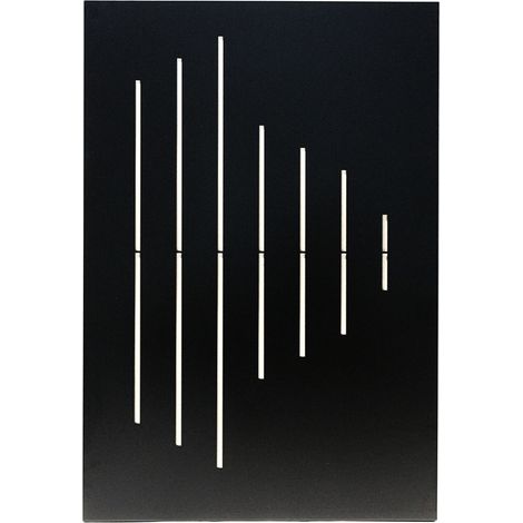 Plaque de protection murale verticale déco traits acier l.80 x H.117 cm Gavrel Edilinox