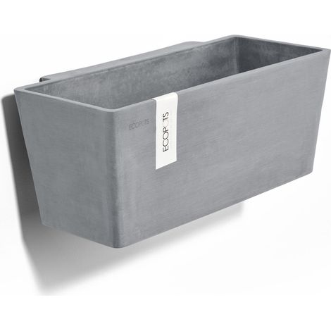 Ecopots Manhattan Wall 35 Blumentopf - L 35 cm x B 17,2 cm x H 15 cm - Innen- und Außenbereich