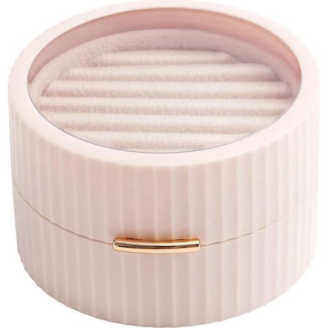 Boîte à bijoux Macaron, boîte à bijoux pour filles, boîte à bijoux de voyage rose (1/3)