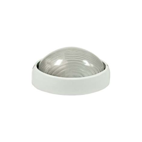 PLAFONIERA OVALE IN ALLUMINIO PER ESTERNO  60w IP54 ø mm.213x148x98h. bianco    SYNTESY