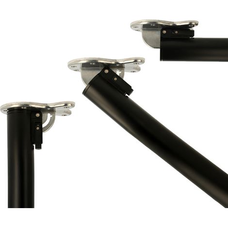 Abklappbares Tischbein 870mm Schwarz d: 50mm Möbelfuß Tischfuß aus Metall