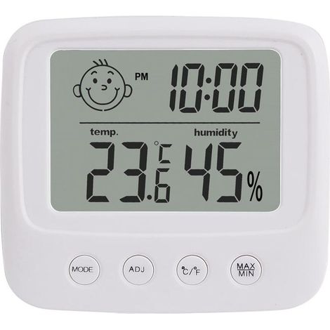 Capteur de température et humidité d'intérieur, écran LCD numérique, pratique, thermomètre, hygromètre, jauge, sans Contact (1/5)