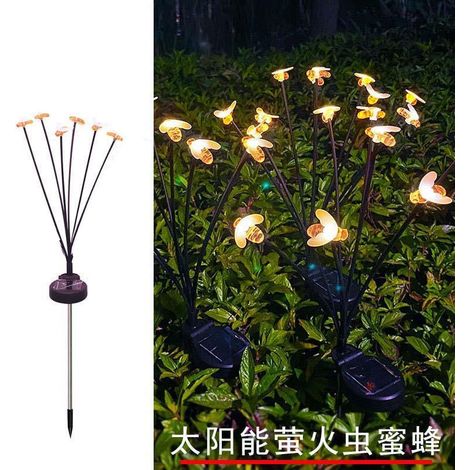 Lampe solaire de pelouse en forme d'abeille, éclairage LED extérieur en acier inoxydable IP55 A1 (1/5)