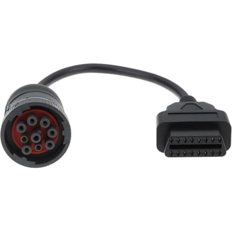 J1939 - Adaptateur de 9 broches à OBD2 de 16 broches pour propulsion de véhicules et bateaux, 30 cm (1/4)