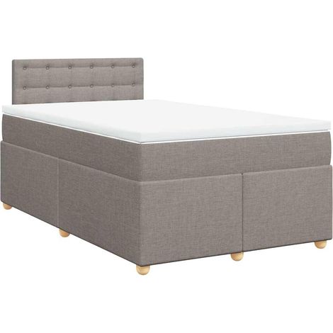 Maison Exclusive - Giroletto a Molle con Materasso Tortora 120x190 cm in Tessuto