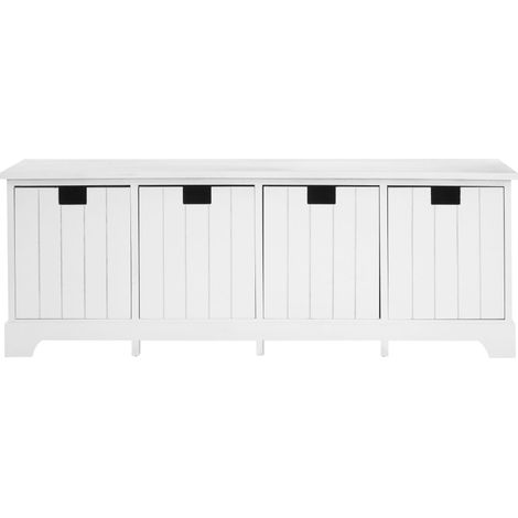 Premier Housewares New England White Drawer Bench (1/5)