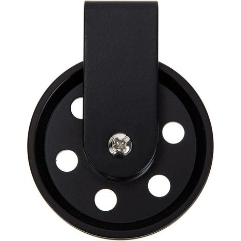 Zubehör für Außenbeleuchtung, Kronleuchter-Rolle für Lampe, schwarze Vintage-Rolle, Kabelrolle, Hängeleuchten-Rolle, Wäscheleine, rustikale Rolle (1/5)