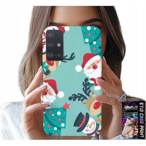 Custodia per Samsung Galaxy A71 - Babbo Natale, renne, pupazzo di neve, motivi natalizi (1/5)