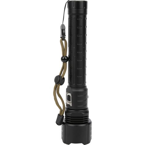 XHP90 Hochleistungs-Zoom-Taschenlampe mit LED-Anzeige für den Außeneinsatz (1/5)