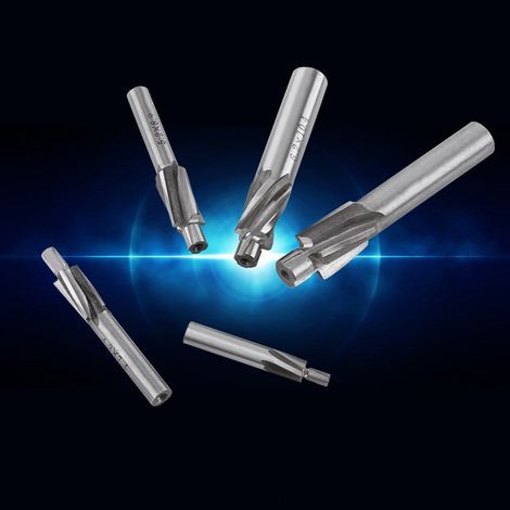 5-piece Chamfering Cutter Set M3 to M8, 4 Sizes HSS-AL for Drilling and Grooving (1/5)