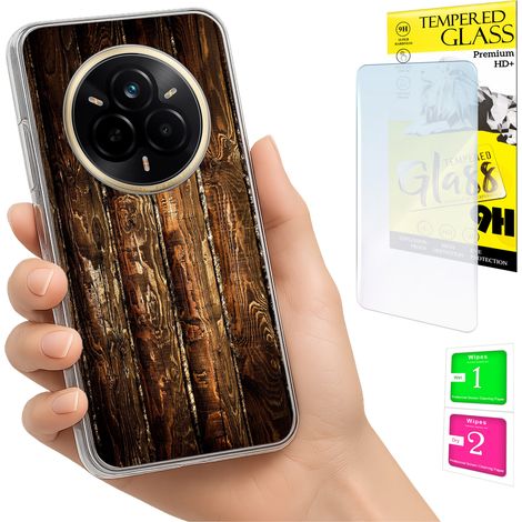 Schutzhülle für Realme 14 Pro 5G: Fotoschutzhülle, Rückseite + 9H-Glas (1/5)