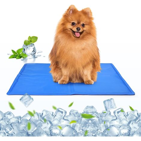 (65 x 50 cm)Tapis Rafraichissant Chien Auto Rafraichissant avec Gel,Tapis Refroidissant Pliable pour Panier Chien Canapé Voiture (1/5)