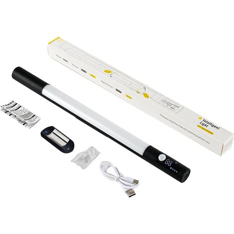 Barra LED Magnetica Ricaricabile USB-C con Sensore di Movimento, Display Digitale e 3 Temperature Colore in Alluminio – Design Moderno per Armadi e Cucine (1/5)