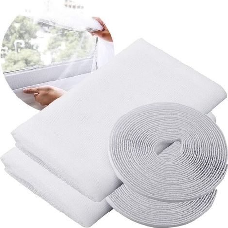 Mosquitera estándar para ventana de 150x200 cm - Malla antiinsectos con 2 rollos de tira adhesiva, paquete de 2 (1/5)