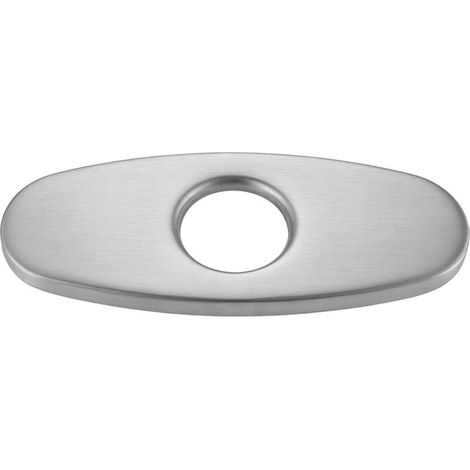 Couvercle d'évier en acier inoxydable de 5,5 pouces pour robinets d'évier de salle de bain ou de cuisine, robinets mélangeurs à 1 ou 3 trous (brossé) (1/5)