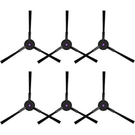 Lot de 6 brosses latérales pour balayeuse Cecotec Conga X70 : accessoires pour le nettoyage des coins et des bords difficiles d'accès (1/5)