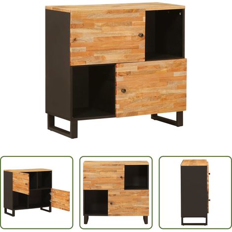 vidaXL Armoire marron - Meuble d'appoint Marron 80 x 33 x 75 cm Bois de mangue massif (1/5)