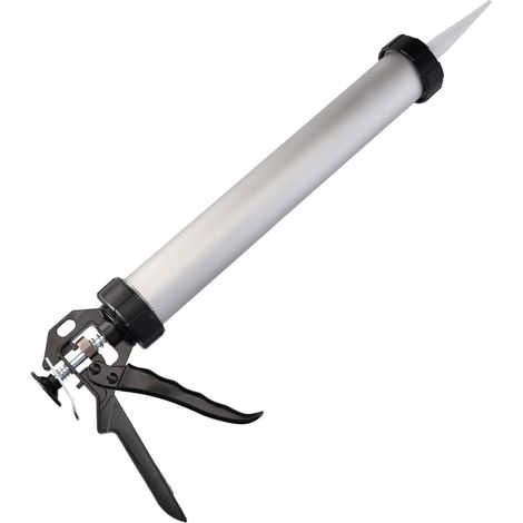 Pistolet à Cartouche Presse à Mastic Extrudeuse Silicone Applicateur Usage Intensif pour Colles Mastics Joints Mortiers Résines Antirouille Ergonomique - 600 ml en Aluminium (1/5)