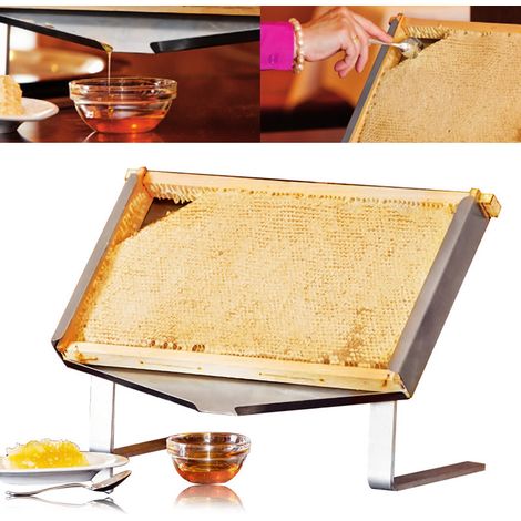 Soporte de acero inoxidable para panales de abeja, expositor para panales de abeja, altura regulable, para restaurantes y panaderías.