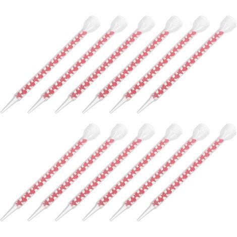 CCYKXA 12 Spiral Caulking Mixing Nozzles, Finishing Nozzle for Sealant, Homogeneous Mixing Tool for Epoxy Resin for Tile Grouting in Kitchens and Bathrooms, Set