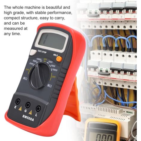 BM500A 1000V Digitalmultimeter, LCD-Widerstandsmessgerät, digitales Isolationswiderstandsmessgerät, Megohmmeter, elektrisches Prüfgerät