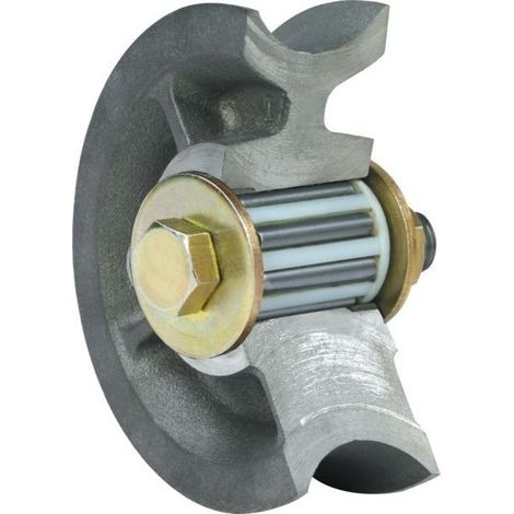 Mantion – Galet en fonte gorge ronde 102mm – Résistance à l'usure – Roulement fluide et silencieux – Installation rapide et facile